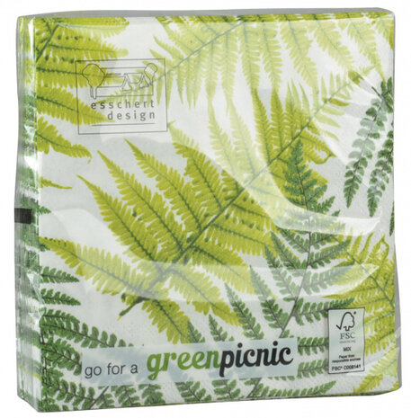 servetten Varen 25 x 25 cm papier groen 20 stuks
