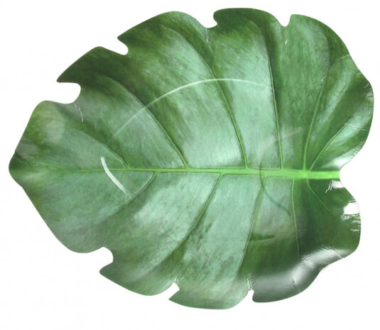 feestborden Blad papier 27,5 cm groen 10 stuks