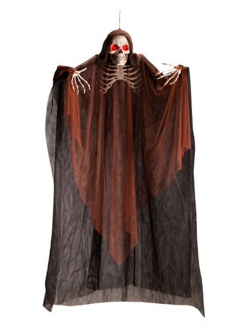 hangdecoratie Halloween skelet 180 cm bruin