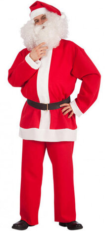 verkleedpak kerstman heren polyester rood/wit mt L-XL