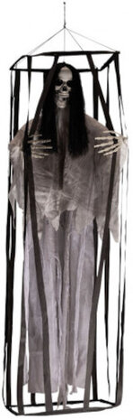 hangdecoratie Halloween 160 cm polyester grijs