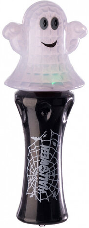 handlampje griezelig spook 14 cm zwart