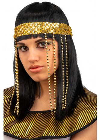 pruik Egypte dames synthetisch zwart one-size