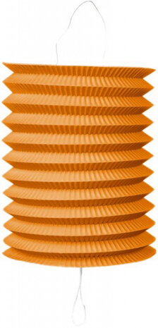 lampion 16 cm papier oranje