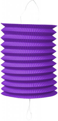 lampion 16 cm papier paars