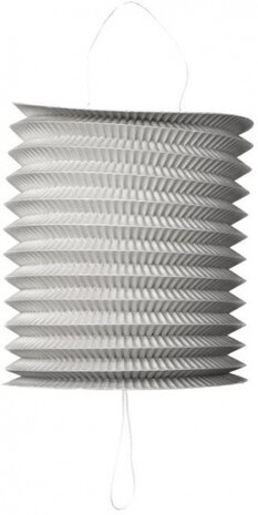 lampion 16 cm papier zilver