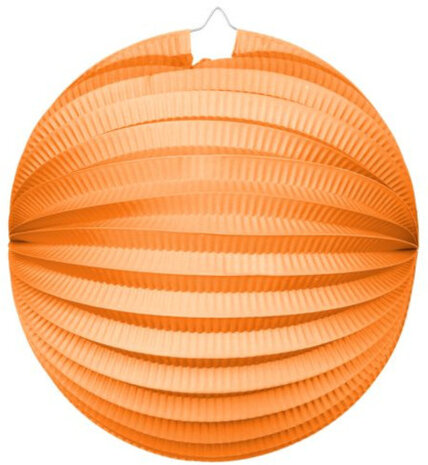 lampion rond 25 cm papier oranje