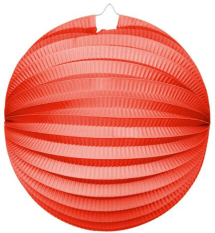 lampion rond 25 cm papier rood