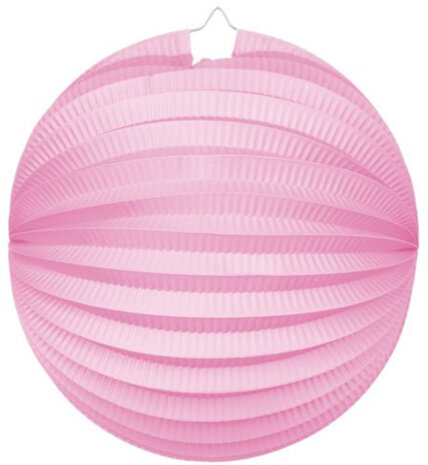 lampion rond 25 cm papier roze