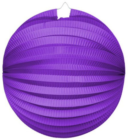 lampion rond 25 cm papier paars