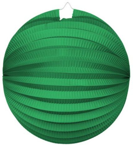 lampion rond 25 cm papier donkergroen