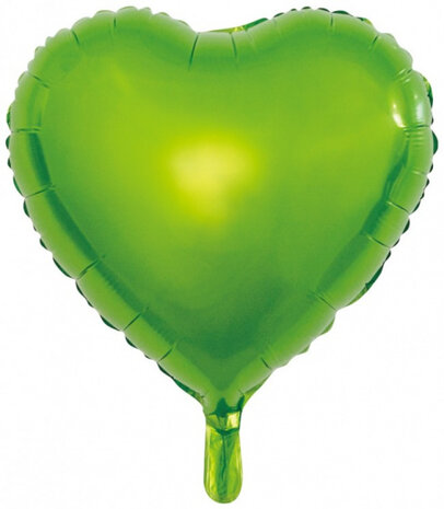 folieballon 45 cm hart lichtgroen