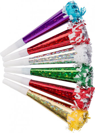 feesttoeters Metallic 19 cm karton 6 stuks