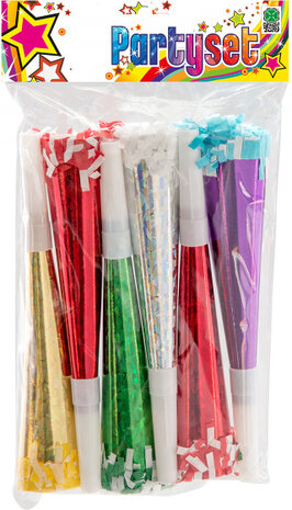 feesttoeters Metallic 19 cm karton 6 stuks