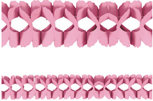 slinger 4 meter papier roze