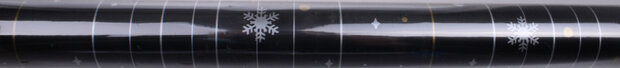 cadeaupapier sneeuwvlokken 70 x 200 cm zwart/goud