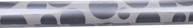 cadeaupapier rondjes 70 x 200 cm zilver/wit