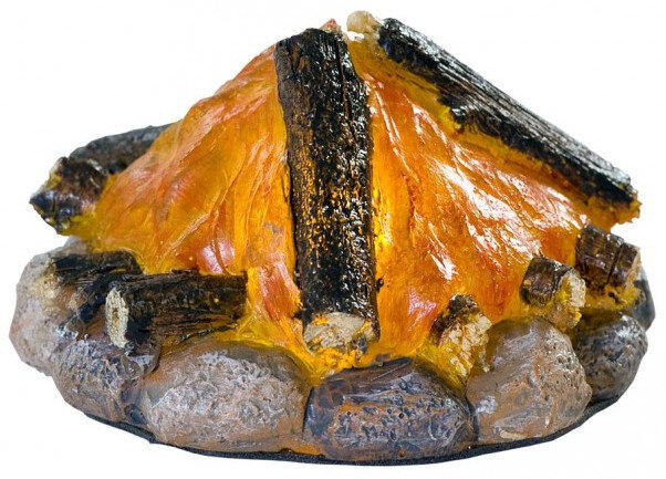 kampvuur led 5,8 x 2,9 cm polyresin oranje/bruin