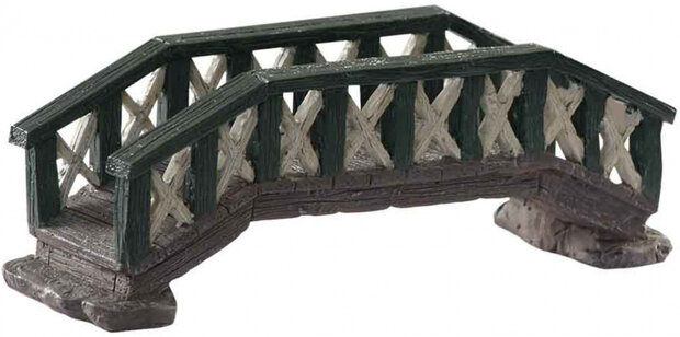 Hollandse brug 19 x 6,5 cm polyresin groen/bruin