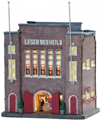 Leger des Heils Harlingen led 18 cm porselein bruin