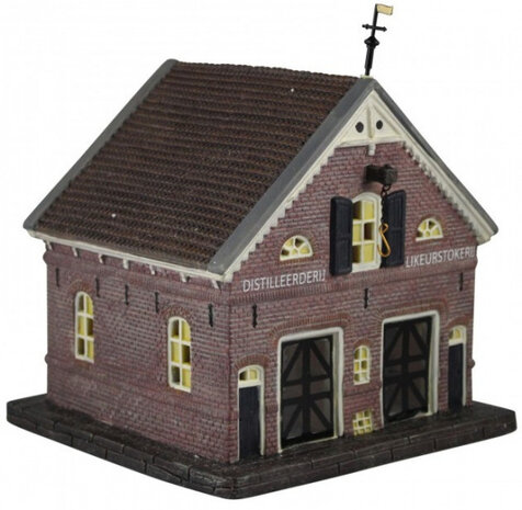 fabriek Sonnema Dokkum led 18 cm porselein bruin