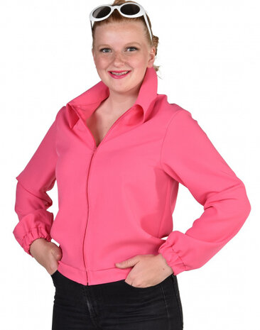 verkleedjas Pink Ladies dames polyester roze mt XS/S