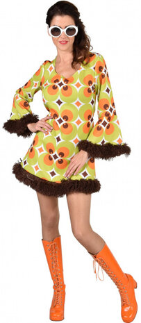 verkleedjurk Circle dames polyester groen mt XXL