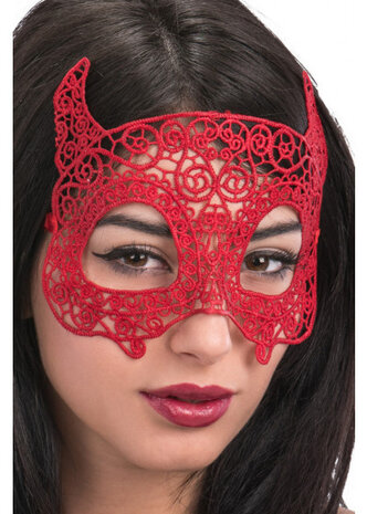 verkleedmasker Little Devil rood one-size