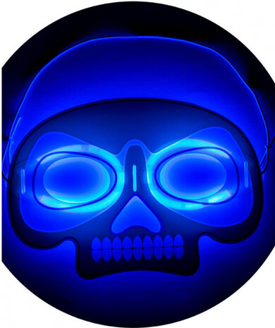 masker skelet lichtgevend junior grijs one-size