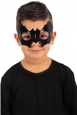 masker vleermuis lichtgevend junior zwart one-size