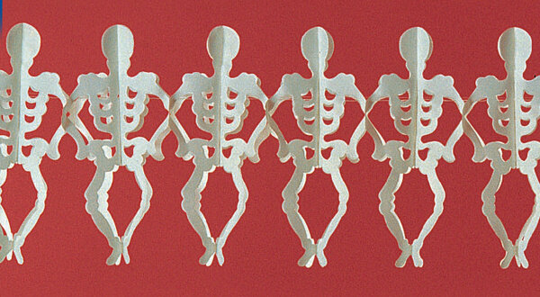slinger skelet 25 x 300 cm papier wit