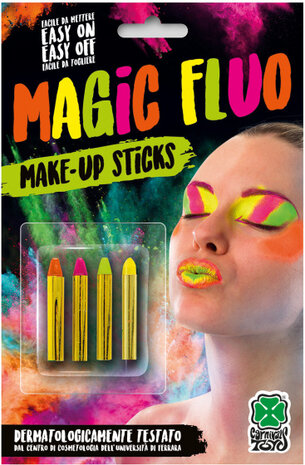 schminkpotloden Magic Fluo wax 4-delig