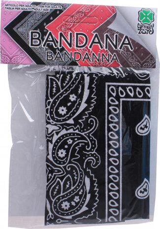 bandana 55 x 55 cm polyester zwart