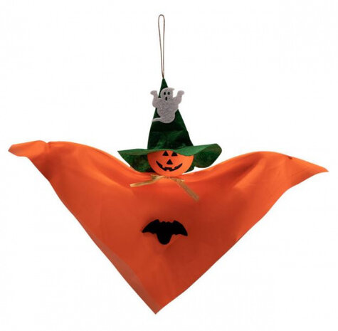 hangdecoratie Pompoen junior 32 cm vilt oranje