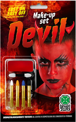 make-upset Duivel wax rood 6-delig
