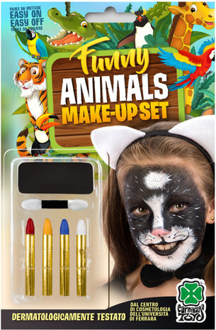 make-upset Kat wax zwart 6-delig