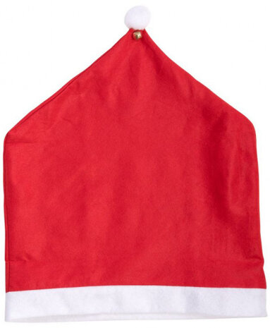 stoelhoes kerstmuts 23 x 18 cm fleece rood