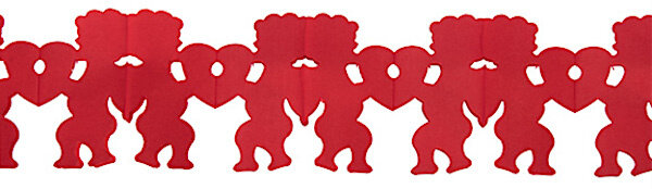 slinger Cupido 4 meter papier rood
