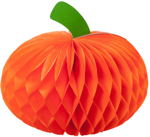 decoratie pompoen 32 cm papier oranje