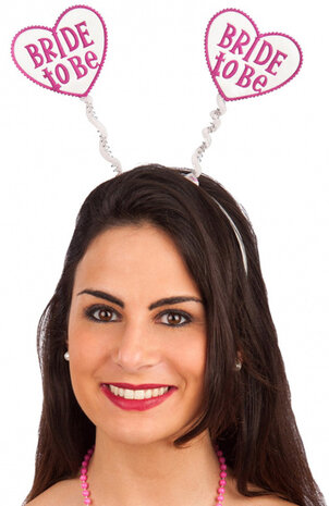 diadeem Bride to be dames roze/wit one-size