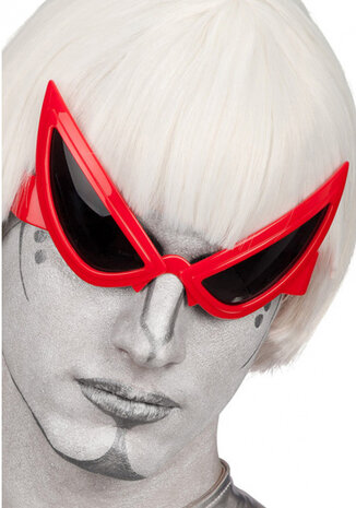 bril Alien rood one-size