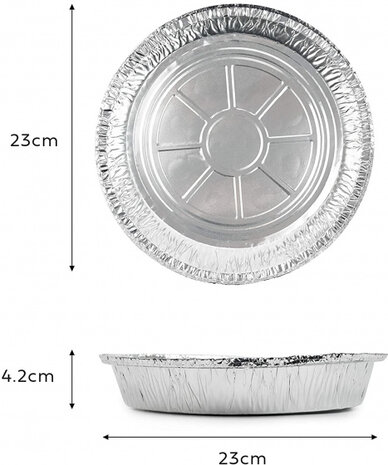 wegwerpschalen 23 x 4,2 cm aluminium zilver 80-delig