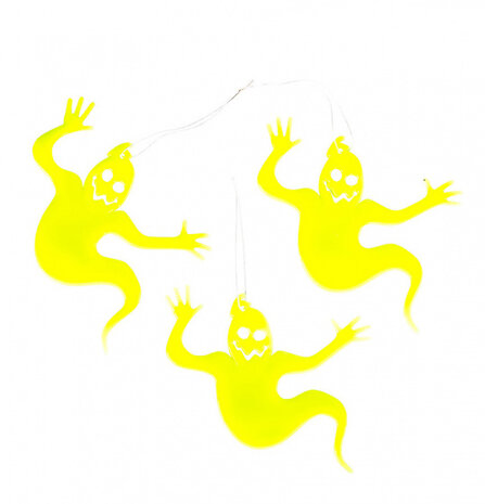 decoratie spook glow-in-the-dark 15 cm 3-delig