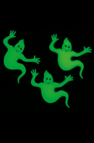 decoratie spook glow-in-the-dark 15 cm 3-delig