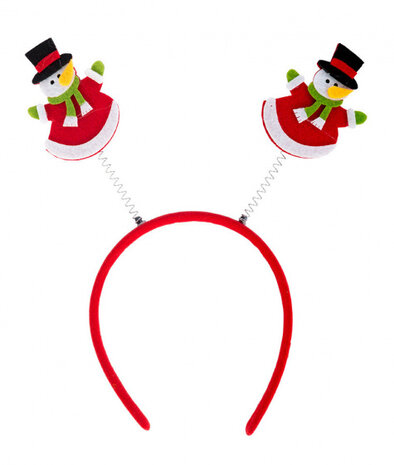 diadeem sneeuwpop junior vilt rood one-size
