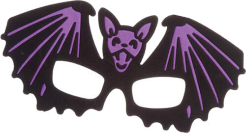 verkleedmasker vleermuis textiel paars one-size