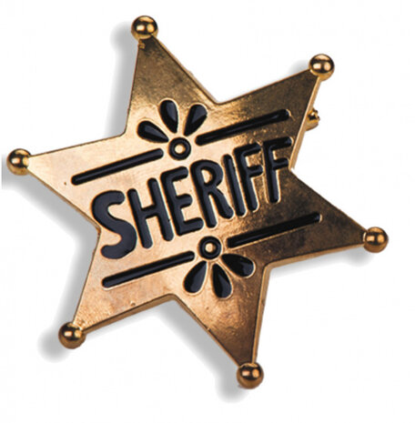 badgje stervorm Sheriff staal goud