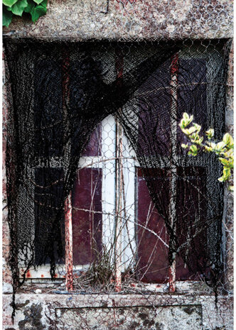 decoratienet 220 x 75 cm katoen zwart