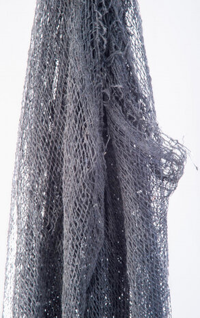 decoratienet 220 x 75 cm katoen grijs
