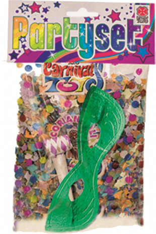 feestpakket junior 50 gram groen 3-delig one-size